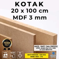 Box 20 x 100 cm - MDF 3 mm - MDF board wooden MDF board/