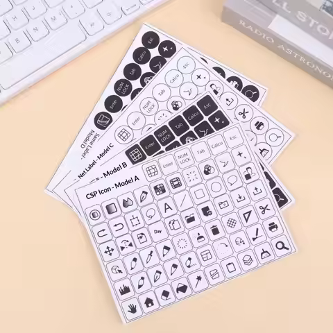 1PCS CSP Paint Shortcut Icon Keyboard Sticker Clip Studio Paint Tablet Keyboard Sticker Paint Shortc