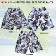 Seluar pendek aloha / Men's Aloha Printed Palm Tree Short Pants
