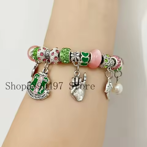 2025 New Design College Party Sisters Gift Beautiful Alpha Bracelet