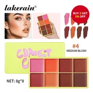 Lakerain 8 Colors Blush Vivid Color Case Cream, Matte Blush Powder Bright Shimmer Face Blush, Contou
