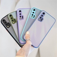 Matte Translucence Skin Feel Phone Case oneplus 6T 7 7T 8 8T 9R 9RT 10 Pro 5G Contrast Color Button Case