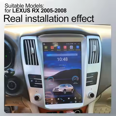 8+128G Android 15 IPS Screen Car Radio GPS Navigation Player For Lexus RX300 RX330 RX350 RX400h for