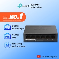 Bộ Switch Chia Mạng Mercusys MS106LP 6 Cổng 10/100Mbps với 4 Cổng PoE+