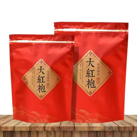Da Hong Pao Oolong Tea Zipper Bag Self-supporting Bag Dahongpao Self-sealing Plastic Tea Bag Univers