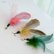 Cat Teaser Toy Flexible Long Rod Bending Resistance Bite-resistant Colored Feathers 92cm Long Cat Te