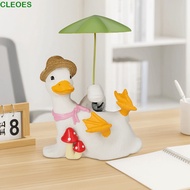 CLEOES Duck Umbrella Ornament, Handicraft Simulated Umbrella Duck Statue, Novelty Model Crafts Colle