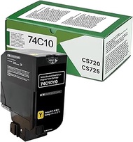 74C10Y0 Yellow Remanufactured 3000 Pages Toner Cartridge High Yield Replacement for Lexmark 74C10Y0 