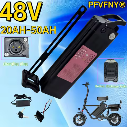 Black Silver Fish 48V bottom discharge 4-pin, orders shipped within 24 hours, built-in 35AHBMS, 20AH