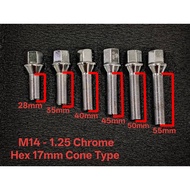 BMW 3 Series F30/F31/F34 G20/G21/G28 BMW 4 Series F32/F33 G22/G23 Wheel Lug bolt , Extension Screw R