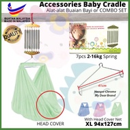 Baby cradle accessories ,spring cradle  ,hanger cradle net ,buaian bayi, kain buaian jaring