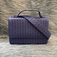 BOTTEGA VENETA BV 522922 閃電藍色 編織 霧黑鍊 手提包 肩背包 斜背包 學院包 相機包