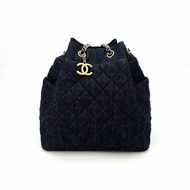 Chanel 香奈兒 牛仔深藍 水桶包 27*17*28