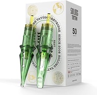 Tattoo Cartridge Needles,Solong Pro 50Pcs Disposable Tattoo Needles 12#(7RM) Round Magnum L-Taper Ta