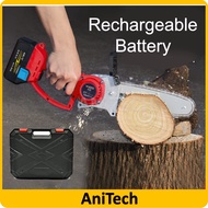 388V Cordless Chainsaw Chain Saw Wood Cutter Rechargeable Cordless Electric Tree Branch Mesin Gergaj