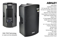 Speaker Aktif Ashley 15in AR500 AR 500 Garansi 1 Tahun