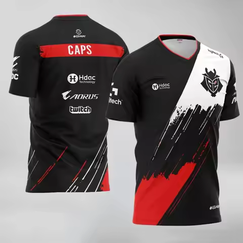Men's and women's G2 e-sports game LOL CSGO3d printed T-shirt Men's and women's breathable quick-dry