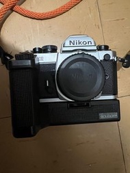 菲林相機 Nikon FM2 連 副廠電手柄 Nikkor 50 f1.8  (Pancake)