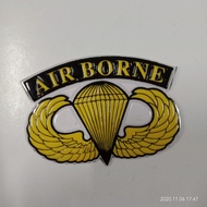 AIRBORNE Wing Embossed Sticker | Airborne Stickers | Embossed AIRBORNE stickers |Glass stickers |MOT