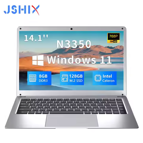 JSHIX 14.1 Inch Cost-effective Portable Laptop Intel Celeron N3350 DDR3 8G RAM 256G 512G 1TB SSD Win