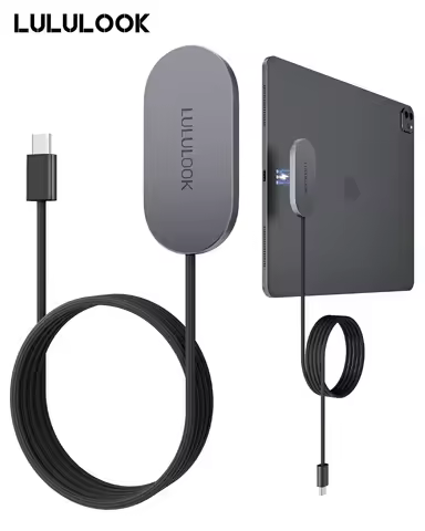 LULULOOK Magnetic Wireless Charger for iPad Pro/Air, 35W Aluminum Alloy Fast Charing with 6.5ft USB-