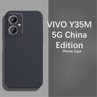 【Hot sale】For VIVO Y35M 5G China Edition Case Fall prevention Silicone Full Case Classic Solid Color