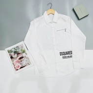 Áo sơ mi nam dài tay chất vải lụa chống nhăn xù thiết kế trẻ trung hiện đại 2 màu đen trắng ken_Stor