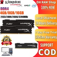 Kingston Hyperx 4gb/8GB/16GB 2400/2666/3200MHZ Desktop RAM DDR4 DIMM memory for PC Gaming RAM