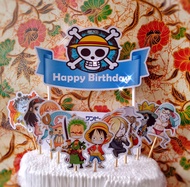 Topper Kue Custom Nama Karakter One Piece