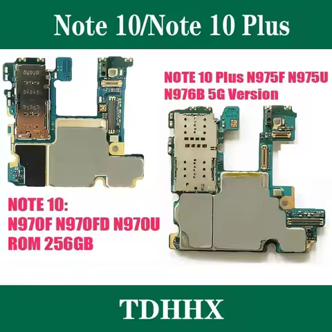 Full Tested Unlocked Motherboard Note 10 N970F N970FD N970U Note 10 Plus 10+ N975F N975U N975FD N976