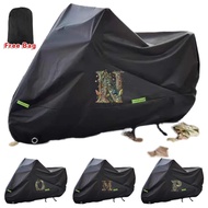 Motorcycle Cover Dust Cover Waterproof Multifunctional Sunscreen Cover Graphic Letter Pattern
