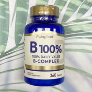 วิตามินบี B100% Vitamin B Complex 360 Tablets (Piping Rock®)