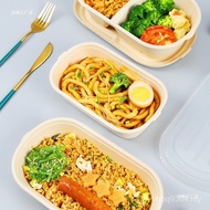 Isolated Food Separated Lunch Box Disposable Takeaway Paper Pulp Fitness Pei Salad Degradable Light 