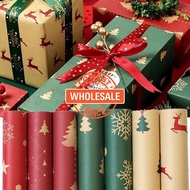 [Wholesale Price]Christmas Decoration / Christmas Elements Kraft Paper / Xmas Present Box Wrapping Paper / Christmas Favor DIY Decorative Paper / Christmas New Year Party Supplies