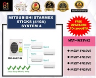【81 Aircon】Mitsubishi Starmex FN Series  System 4 Aircon【5 Ticks】【410】