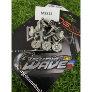 CNC AA Stainless Matte Heng Bolts Size 5x15 6x12 6x20 8x15 8x25 8x35 8x45 8x50 10x10 Original Thaila