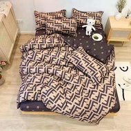 [ XẢ KHO ]  SET 4 món Cotton Poly nhập khẩu (Cheerful )--- miễn phí bo chun drap ga giường