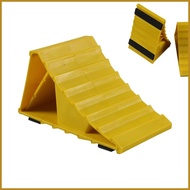 Cars Stop Tire Block Yellow Triangular Anti-Slip Wheel Stopper Portable Car Ramps with Grooves RV Accessories Tire gosg