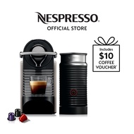 Nespresso® Pixie Coffee Machine, Electric Titan &amp; Aeroccino Milk Frother Bundle