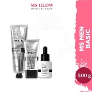 ms glow men / ms glow for men ( ms glow men paket basic ) free pouch