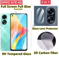 OPPO A78 4G Screen Protector OPPO A98 A17 A17K Camera Lens Protector Full Cover Screen Matte Privacy
