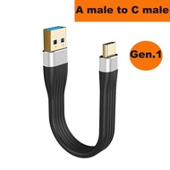 USB 3.0 to USB-C Cable Type C to USB lightning Power Delivery Fast Charging Cable for iphone ipad Ultra Short Data Cable