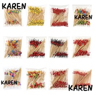 KARENGOODS Cocktail Fork, Wooden Picnic Party Supplies Bamboo Pick,  Disposable Cocktail Pick Picnic