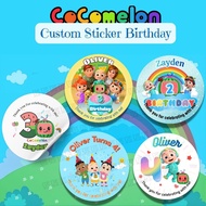SG Seller| personalizatio Cocomelon series Custom Birthday | Custom Goodie Sticker| Birthay Sticker