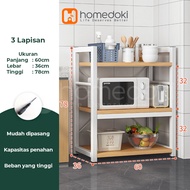 Homedoki Rak Microwave / Rak Penyimpanan Serbaguna / Rak Dapur Microwave Kamar / Rak Perlengkapan Dapur /  lemari dapur