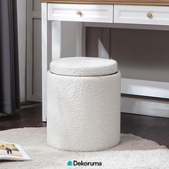 Dekoruma ZIYU Minimalist White Stool Chair hm