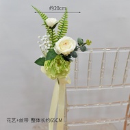 Wedding Chair Back Flower Stairs Church Banquet Celebration Decoration Arrangement Wedding Fleet Han