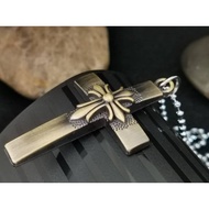 Alloy Chrome Hearts Cross pendant with 2.5mm ball chain necklace