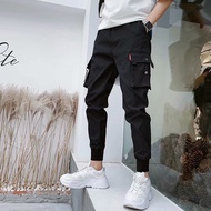 Street Wear ins Trendy Overalls Men Hip-Hop Hip-Hop hiphop Harem Pants Small Feet Ankle-Length Casua