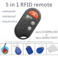 2021RFID Multiple Keyfob 4 or 5 in 125khz T5577 EM Writable IC 13.56Mhz M1k S50 UID changeable CUID 